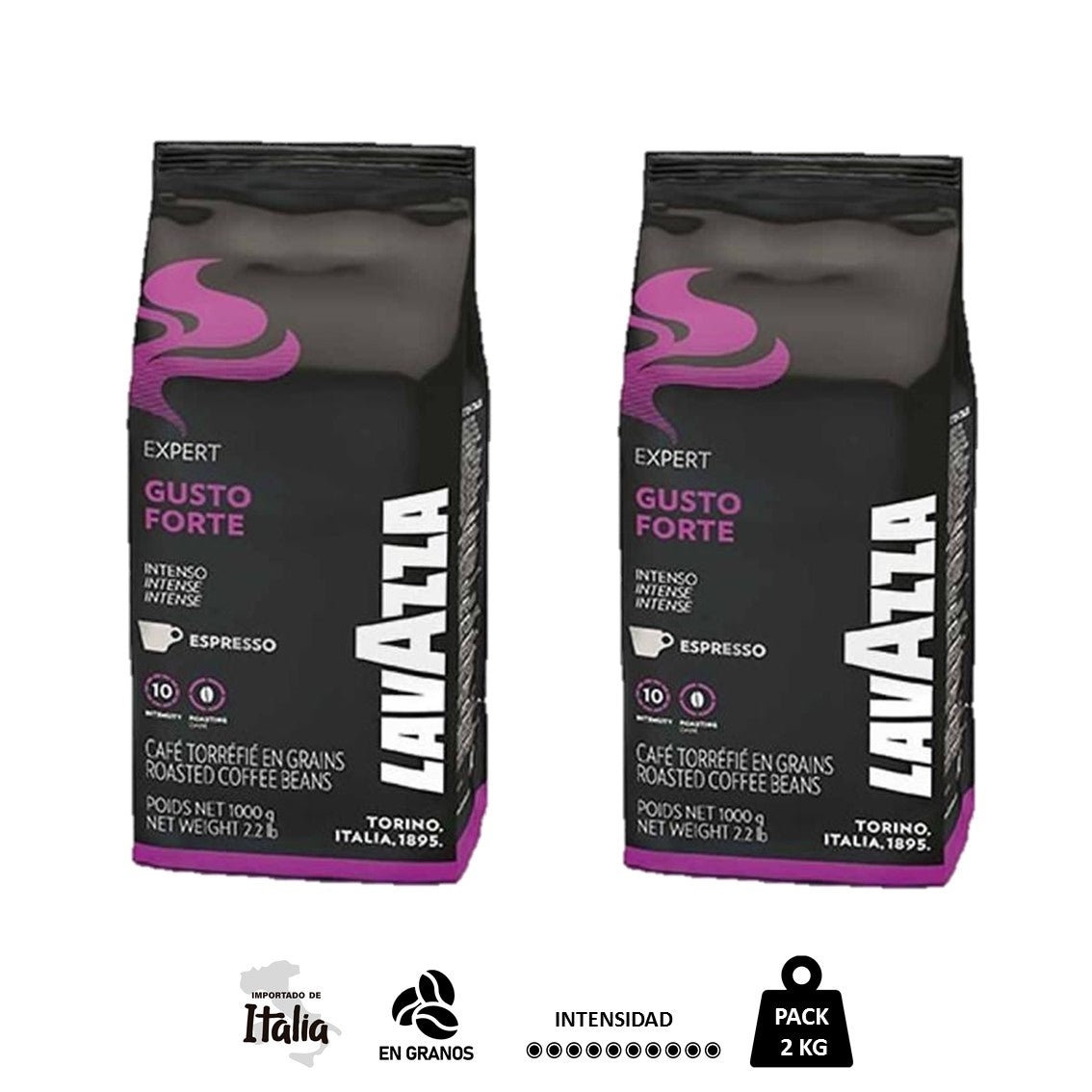 Café en granos Lavazza Gusto Forte 2 kg SÍesCafé Chile