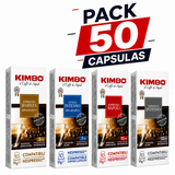 PACK 50 Cápsulas Kimbo compatibles con Nespresso