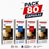 PACK Kimbo 80 cápsulas compatibles con Nespresso