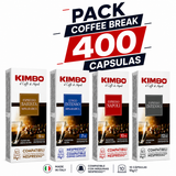 Pack COFFEE BREAK 400 Capsulas Kimbo Compatibles Nespresso