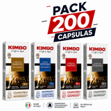 Pack 200 Capsulas Kimbo Compatibles Nespresso